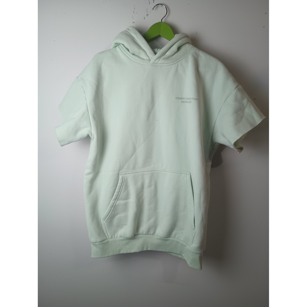 Comfrt Pastel Edit Mint Green Short Sleeve Hoodie Comfort Collection Medium